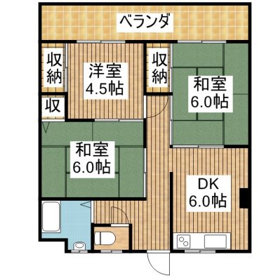 コーポラス石川 202 間取り図