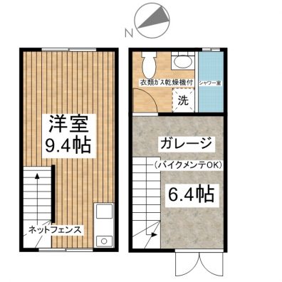 H. GARAGE 2号室 間取り図