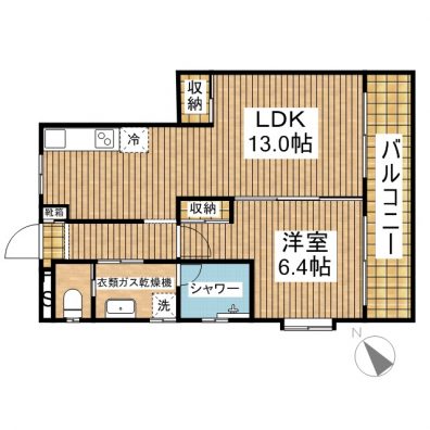 花南 401 間取り図