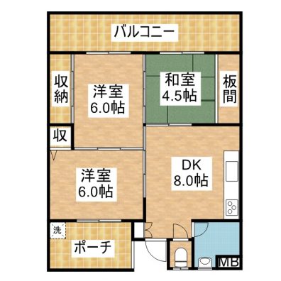 大濵アパート 301 間取り図