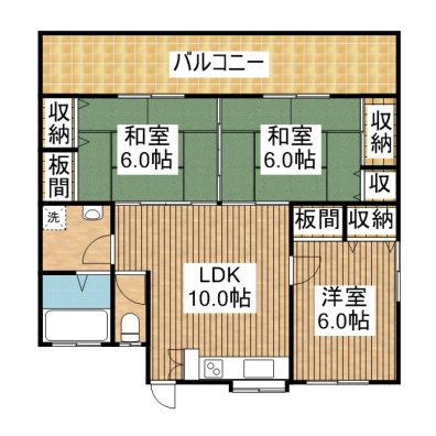 ハウス本若　A棟 103 間取り図
