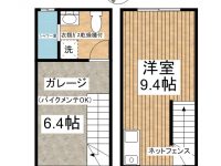 賃貸 H. GARAGE 1階 間取り図