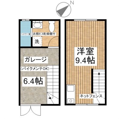 H. GARAGE 5号室 間取り図
