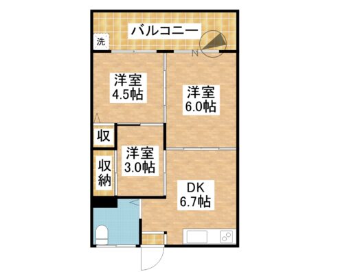 古波蔵マンションAP M401 間取り図