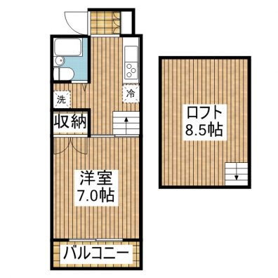 メゾンcoto 304 間取り図