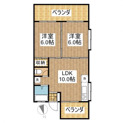 シャトレ喜納 305 間取り図