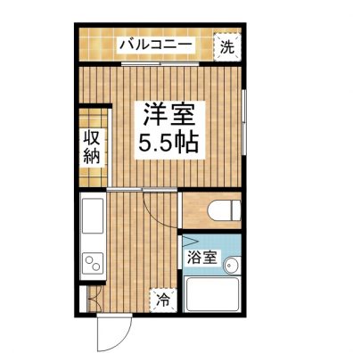 グリーンハイツ真映　弐号館　 1Ｄ 間取り図