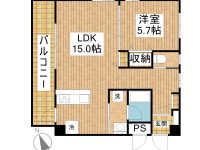賃貸 友壱番館 3階 間取り図