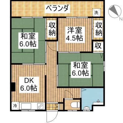 コーポラス石川 301 間取り図