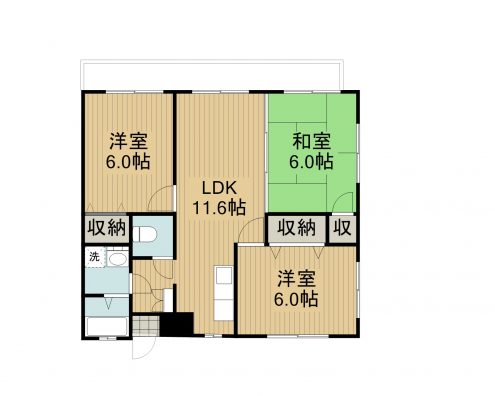 はいほーまー A棟 203 間取り図