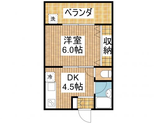 グリーンハイツ真映　壱号館 202 間取り図