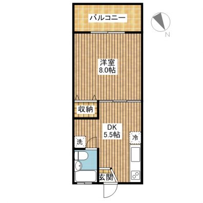 シャトレ喜納 203 間取り図