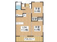 賃貸 RICH RIVER 2階 間取り図