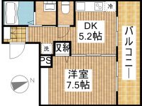 賃貸 シップヤード・クワタ 2階 間取り図