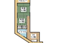 賃貸 リバーサンドハウス 2階 間取り図