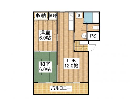 ピュアライフ大石 3A 間取り図