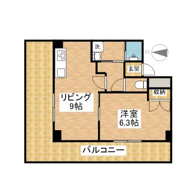 マンションてぃーだ 301 間取り図