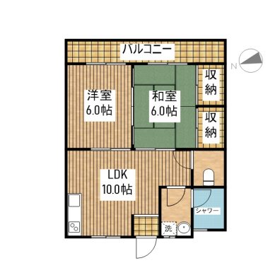 ビレッジナカスメー 303 間取り図