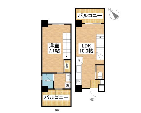 Casa Villa 登野城 405 間取り図