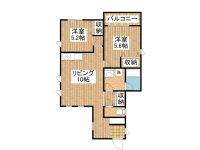 賃貸 ヴィレッジ　N 1階 間取り図