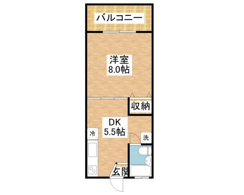 シャトレ喜納 103 間取り図