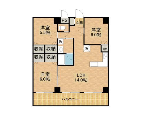 サザンベル石垣 305 間取り図