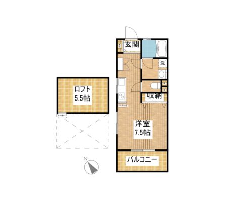 カーサ・デ・KAi 4-F 間取り図