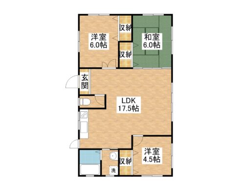 興南アパートまえさと 101 間取り図