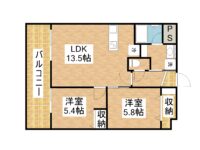 賃貸 プラージュ石垣 2階 間取り図