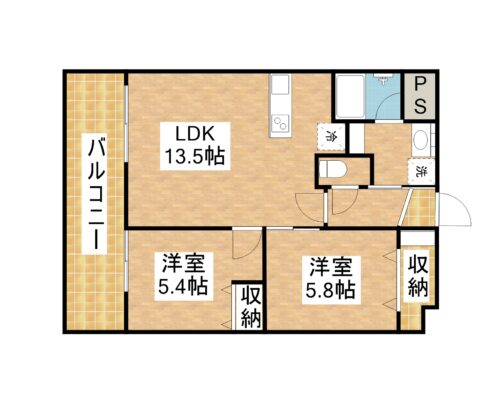 プラージュ石垣 307 間取り図