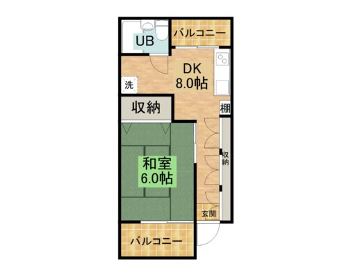アパートみやらび 201 間取り図