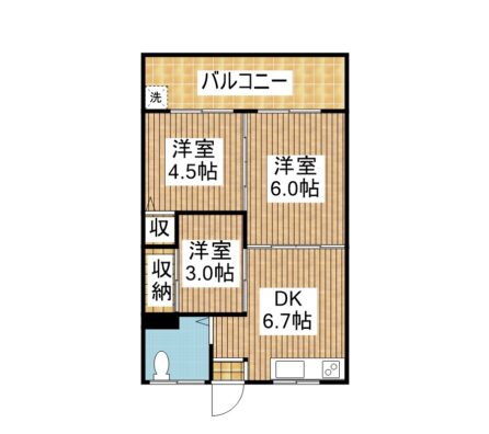 古波蔵マンションAP M301 間取り図