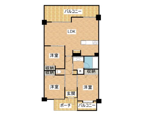 コーラルベイ石垣島弐番館 206 間取り図