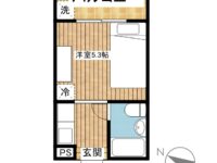 賃貸 マンションオークラ（家具・家電付き） 3階 間取り図