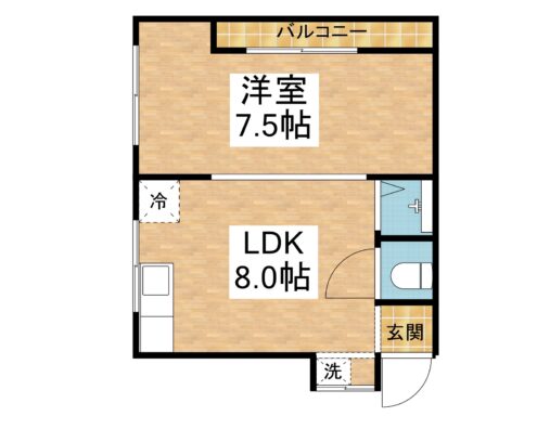 西ビル 401 間取り図