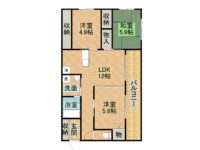 賃貸 ピジョンハウス 2階 間取り図