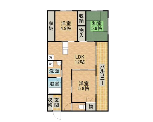 ピジョンハウス 202 間取り図