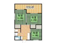 賃貸 伊波アパート 2階 間取り図