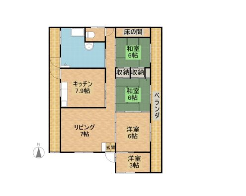 登野城M様邸 2階 間取り図