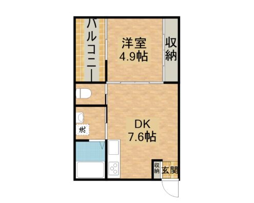 K-BOX 3-1 間取り図