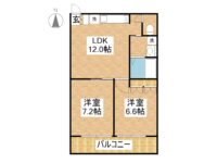 賃貸 CORAL VISTA 2階 間取り図