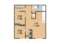 賃貸 K-BOX 2階 間取り図