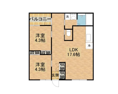 K-BOX 3-1 間取り図